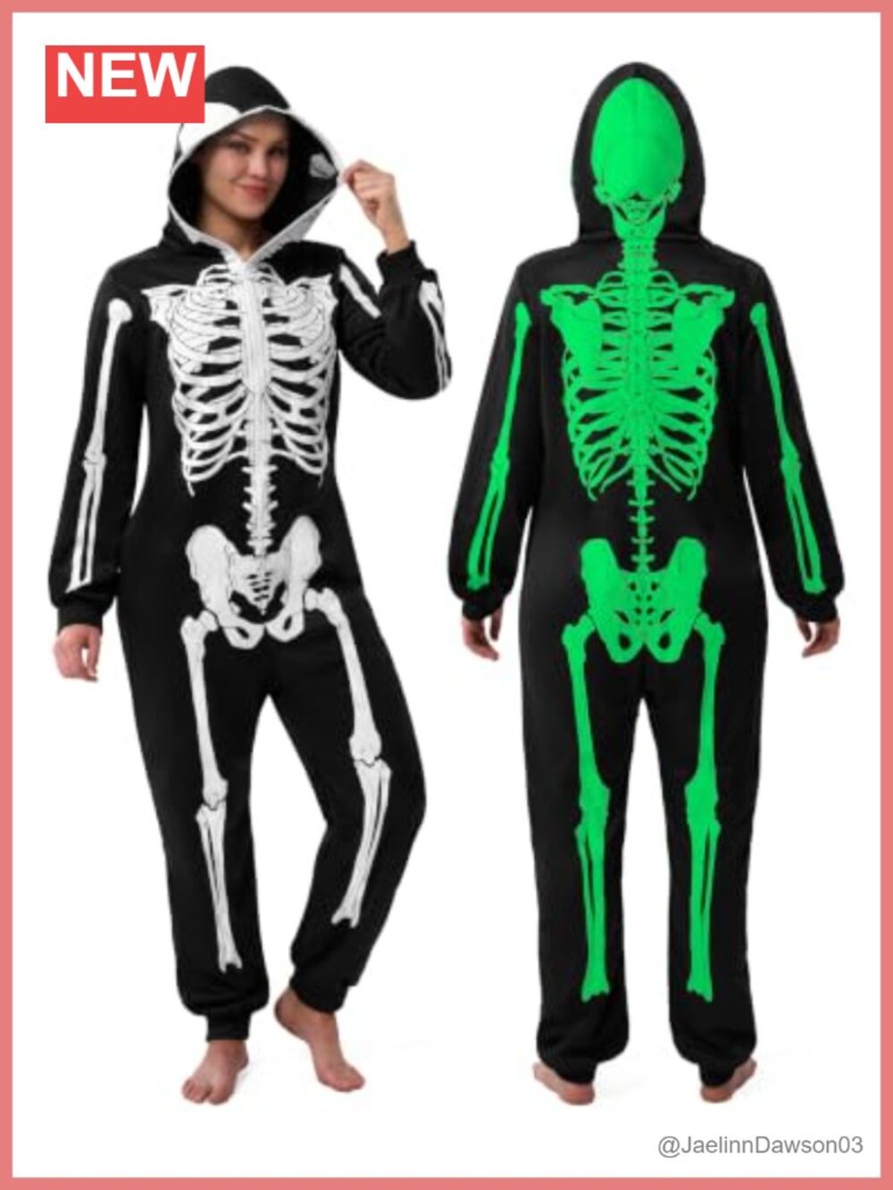 Adult Skeleton Jumpsuit Costume Halloween Cosplay Dress Up